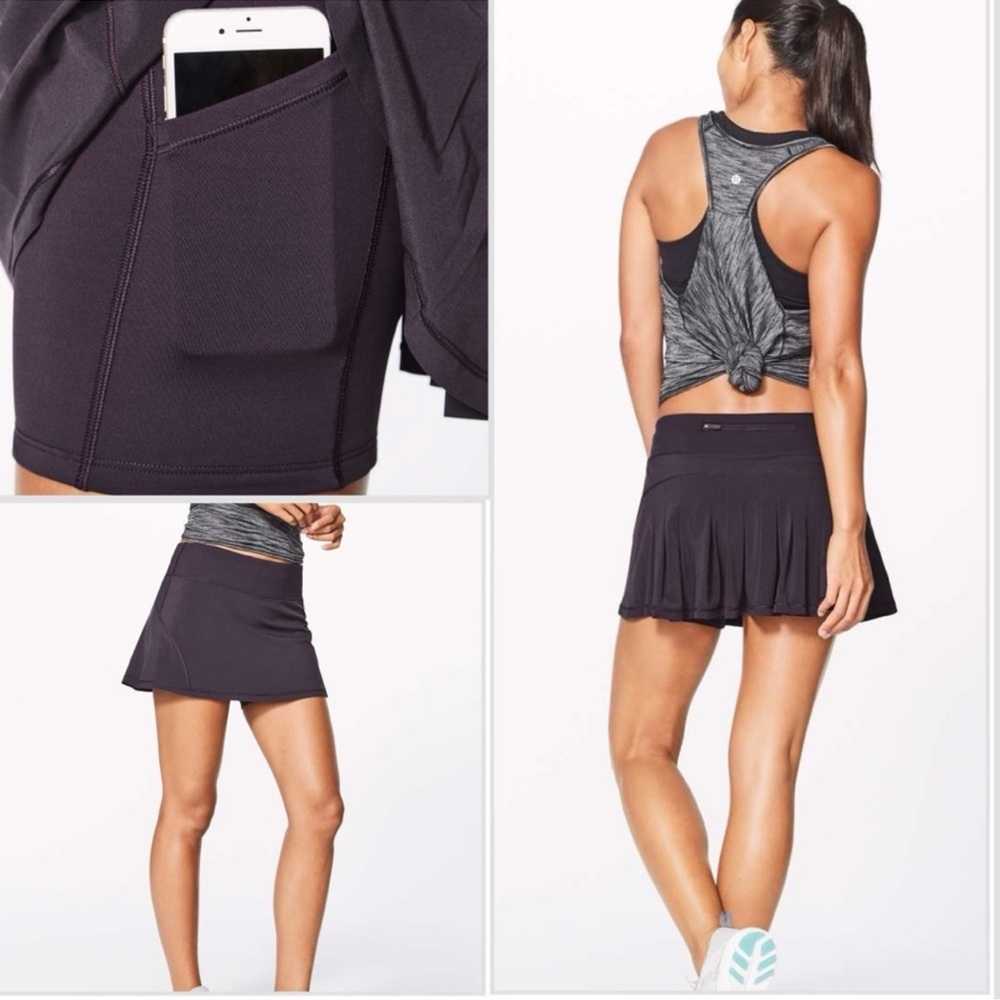 Lululemon Circuit Breaker Skirt  Pelt Purple Brown Athletic Skort 2